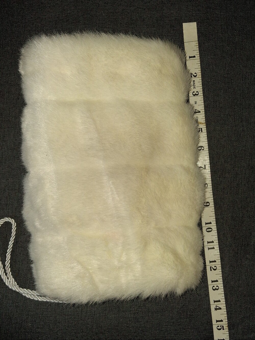 Luxury Cream Faux Fur Wristlet Clutch